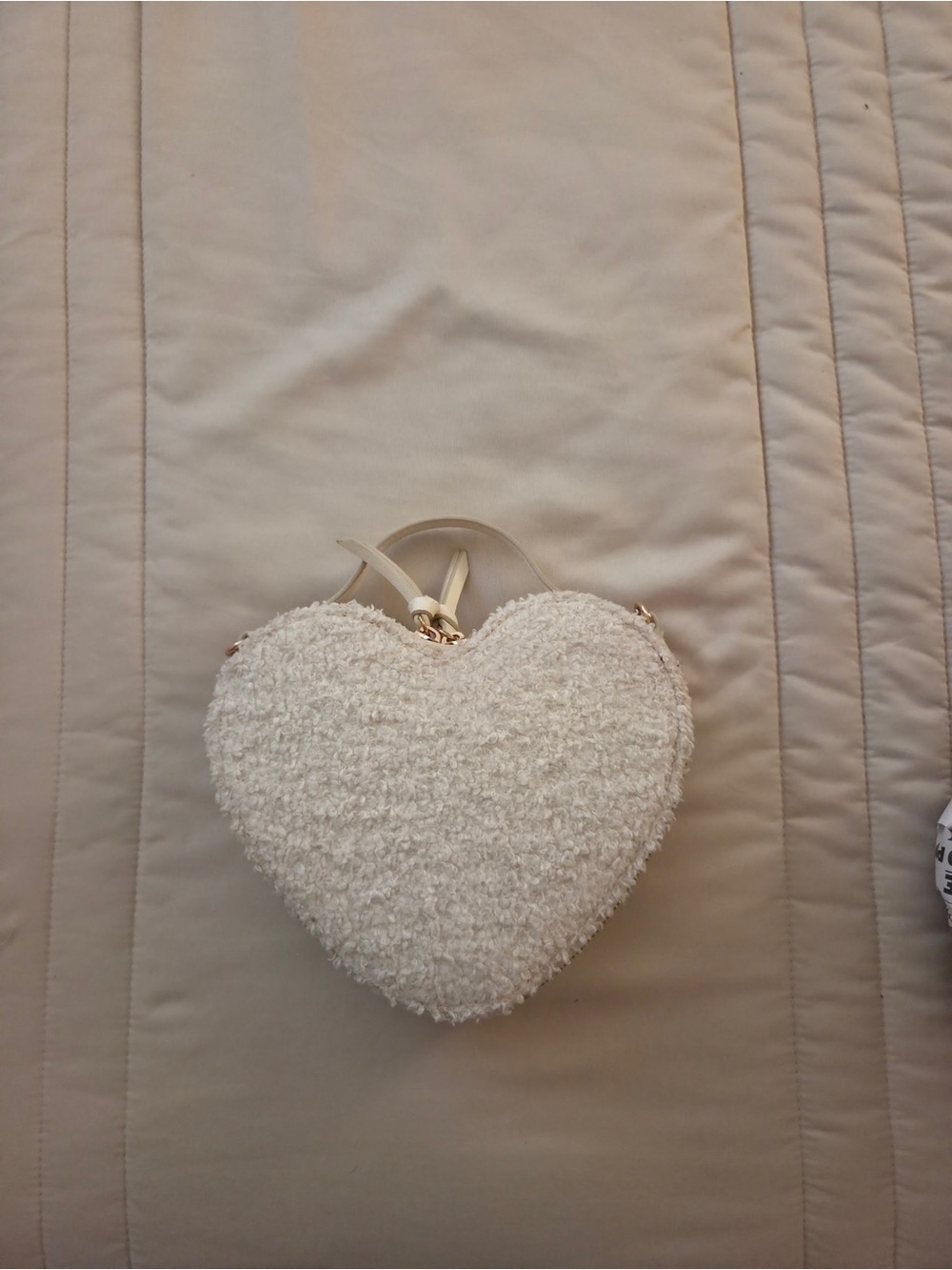 Cream Fluffy Heart Crossbody Bag | Coquette Y2K | Heart Purse